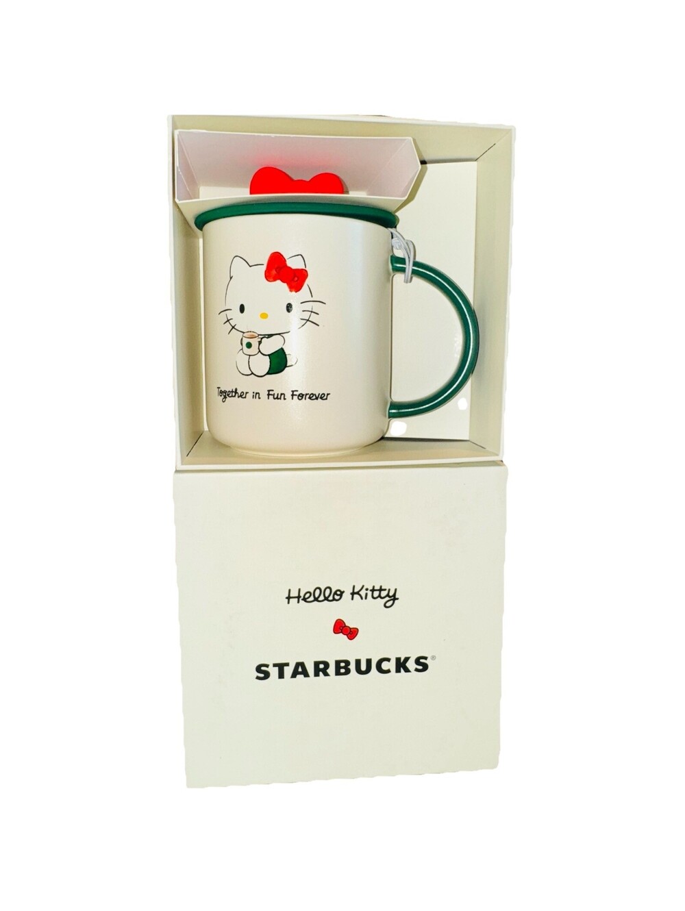 STARBUCKS x HELLO KITTY 16 oz Bow Top Mug Ceramic COFFEE CUP NEW